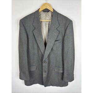Harry Rosen Sedgwick Cambridge Wool Sport Coat Blazer 44 Reg Houndstooth